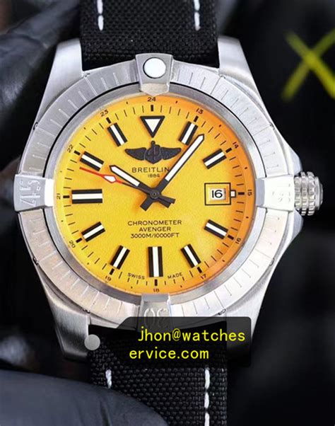 breitling replicas colt yellow dial face|how to identify a breitling.